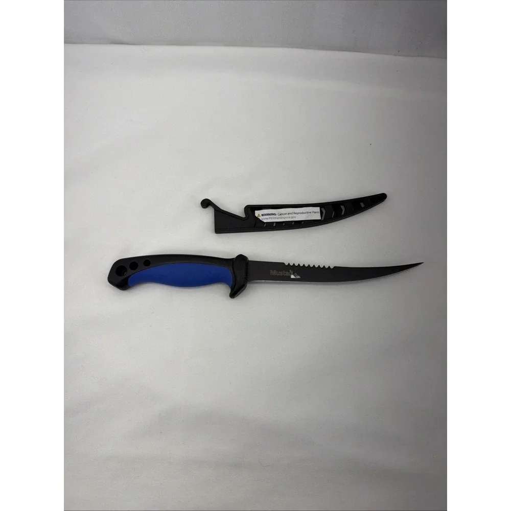 Mustad Filetiermesser Teflon beschichtet 15,24cm Anglemesser Angelmesser